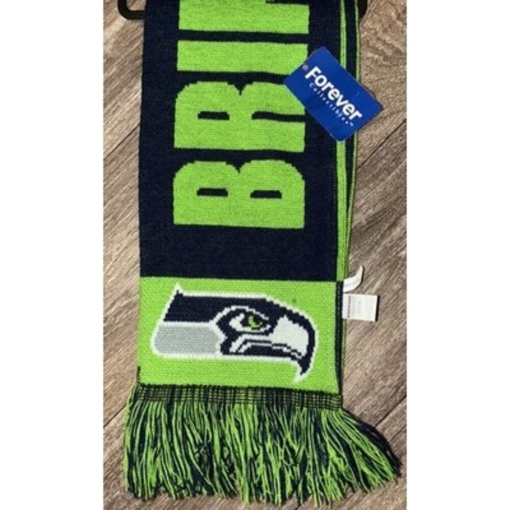 NFL SEATTLE SEAHAWKS-UNISEX’S  SCARF-BLUE/GREEN-"Bring on the 12" OSFM NWT